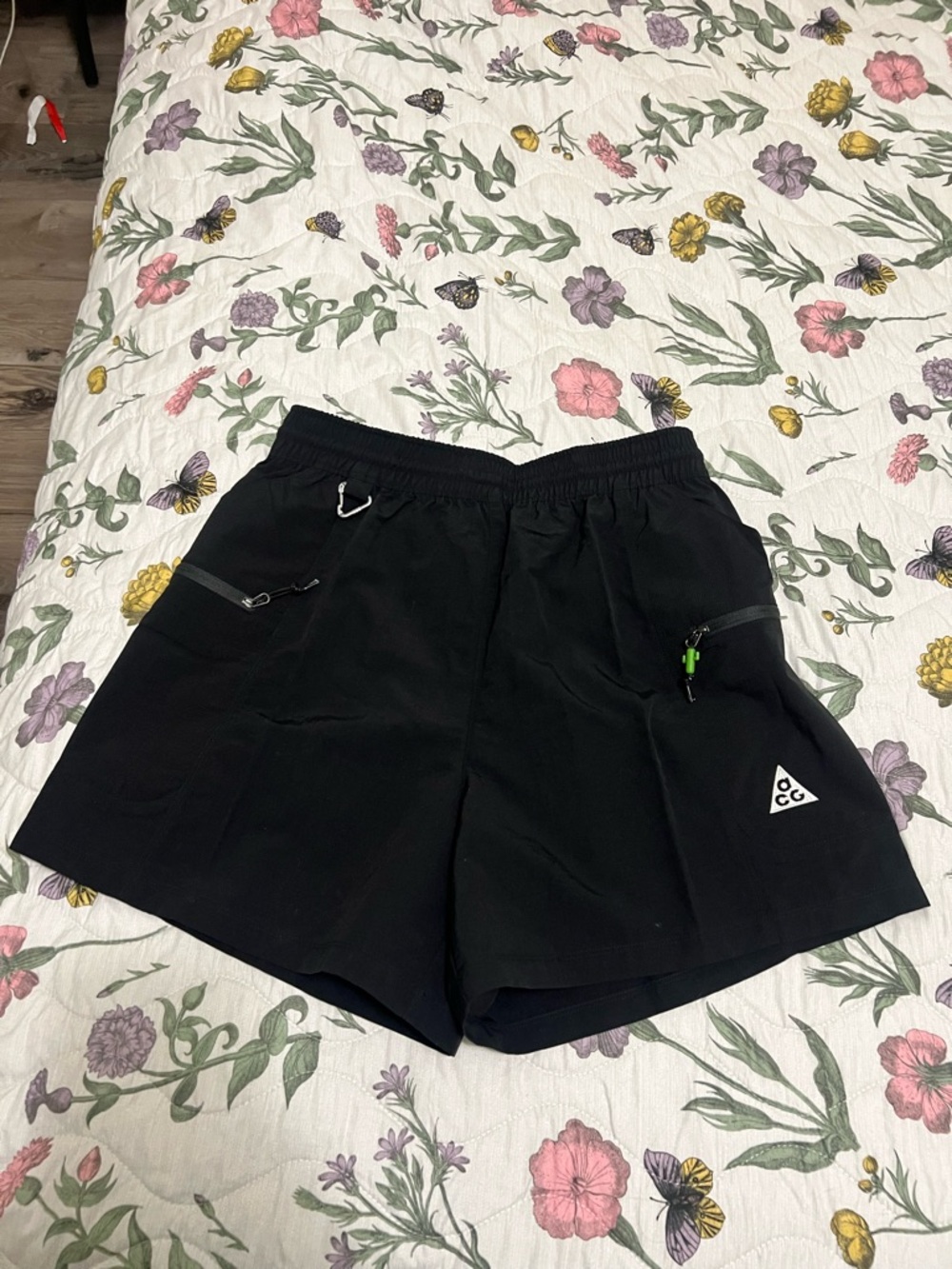 Nike Black ACG Death Bloom Women's Athletic Shorts with Reflective Logo